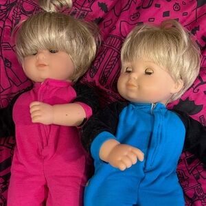 Bitty Twins in Pink and Blue Outfit